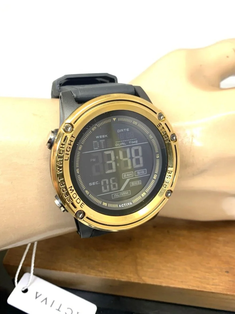 Activa by Invicta Men's Watch 8125 Quartz Digital Sport Black Resin Strap 51mm